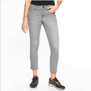 Athleta - gray cropped jeans, size 8